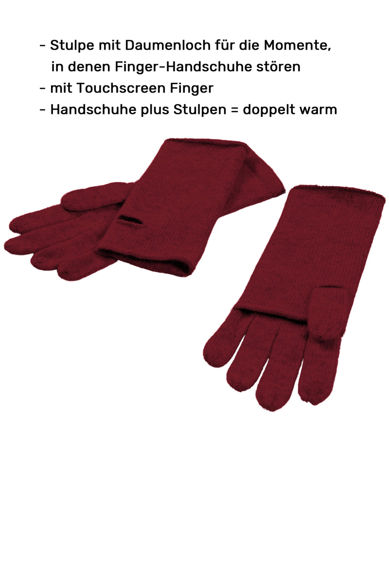 Bevorzugt Kaschmir-Beanie, Handschuh + Schal mit geometrischem Muster - Rubin Onlineshop